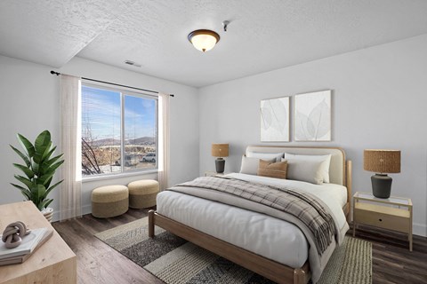 Floor plan for 2 beds, 1 bath, 1000 sqft